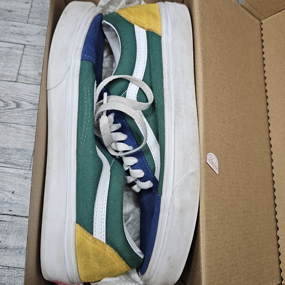 Vans Other - Vans Old Skool Yacht Clubs Mens Size 9.5 Womens Size 11 Blue Green Yellow